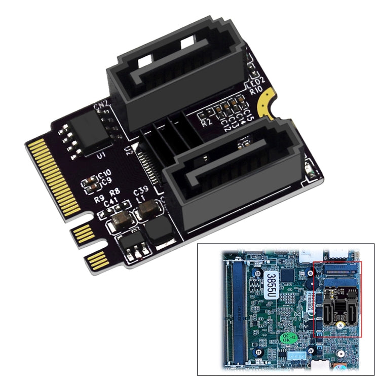 M2 to SATA3.0 Adapter Card PCI-E3.0 Card KEY A+E WiFi M.2 to SATA JMB582 Chip My Store