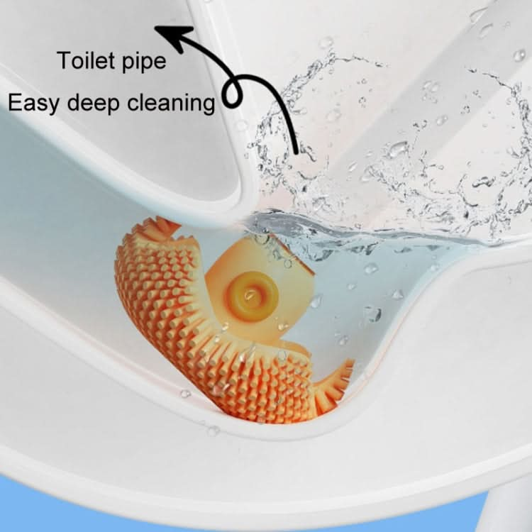 Household Octopus Wall Mounted Soft Rubber Toilet Brush