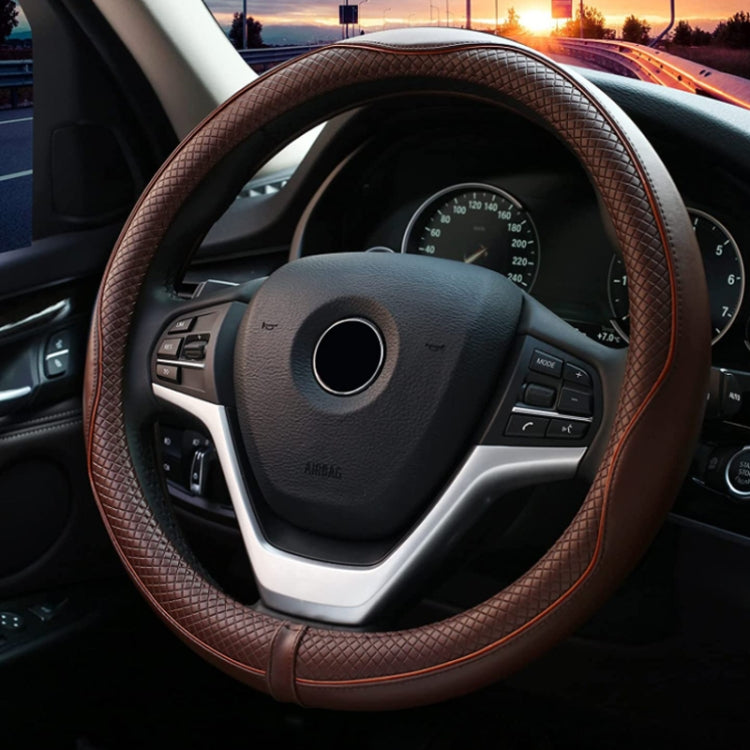 38cm Car Embossed Leather Steering Wheel Cover ÎҵÄÉ̵ê