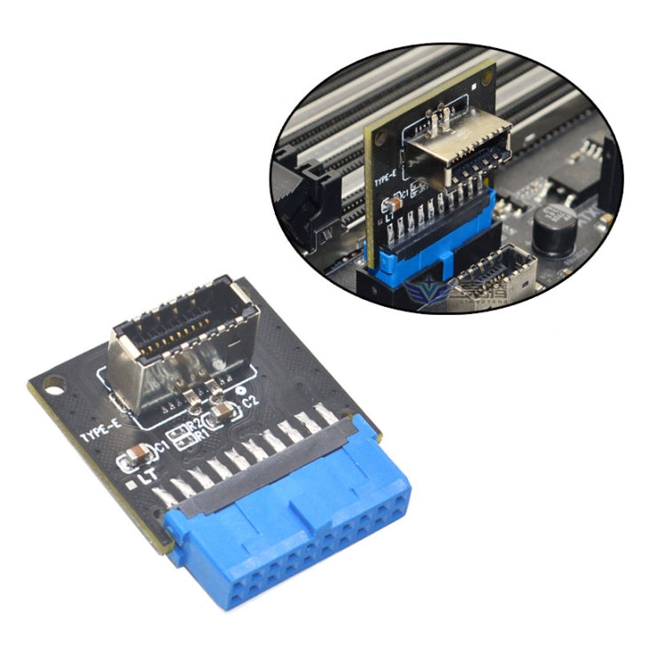 USB 3.0 19PIN Header to Type-E Front A-Key Interface Extend USB Ports to PC My Store