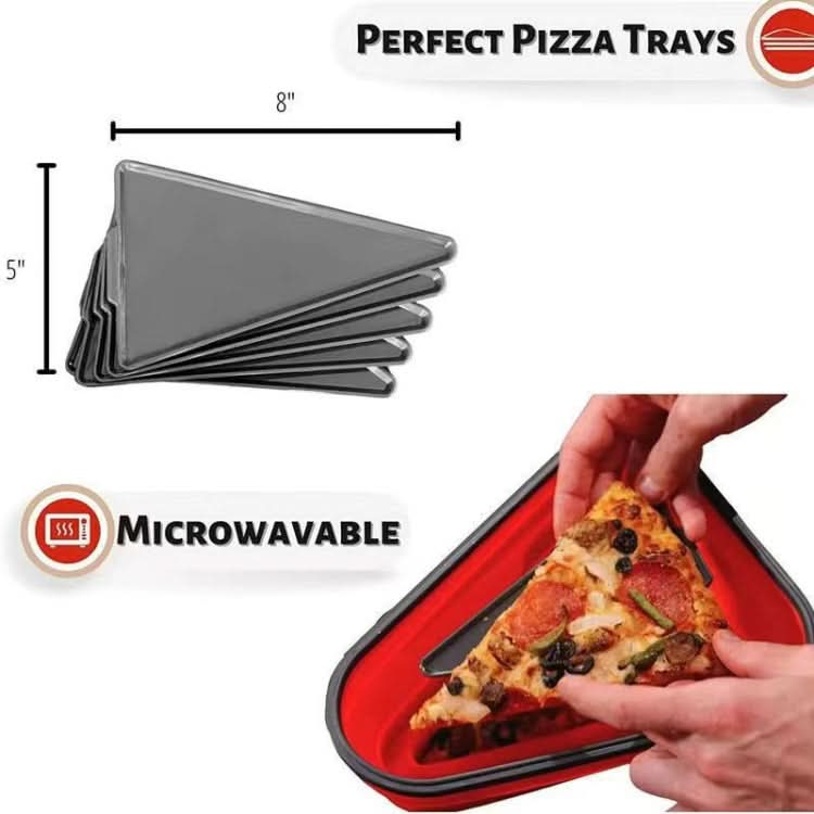 Silicone Pizza Box Foldable Portable Crisper with 5 Microwavable Trays - Reluova