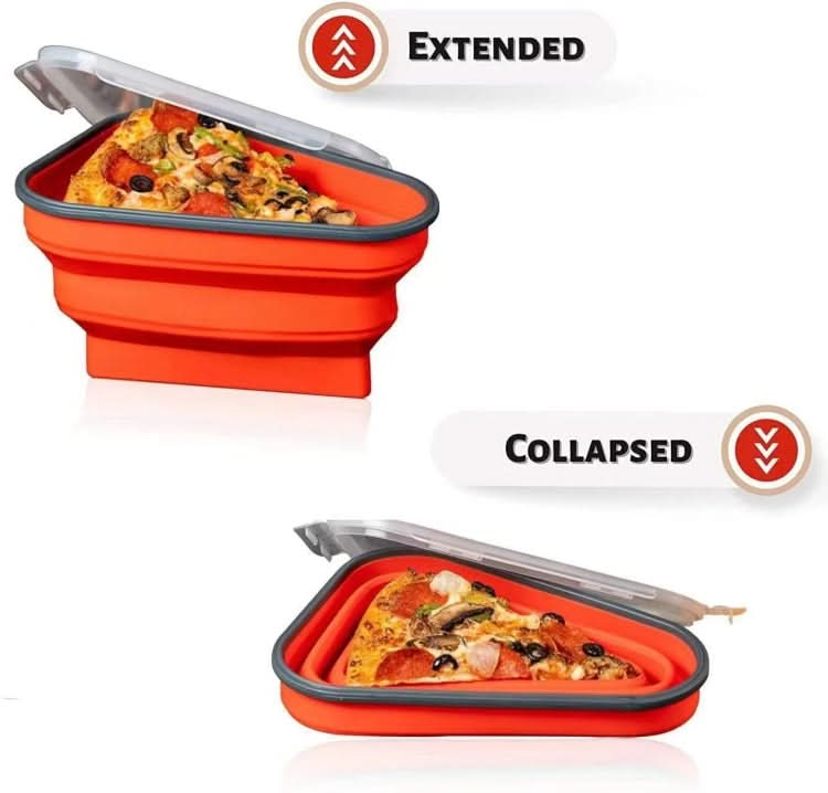 Silicone Pizza Box Foldable Portable Crisper with 5 Microwavable Trays - Reluova