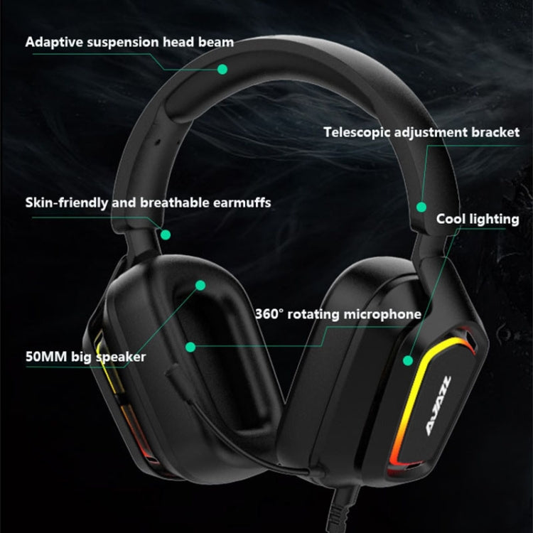 Ajazz AX368 Computer Game Audio Recognition RGB Headset