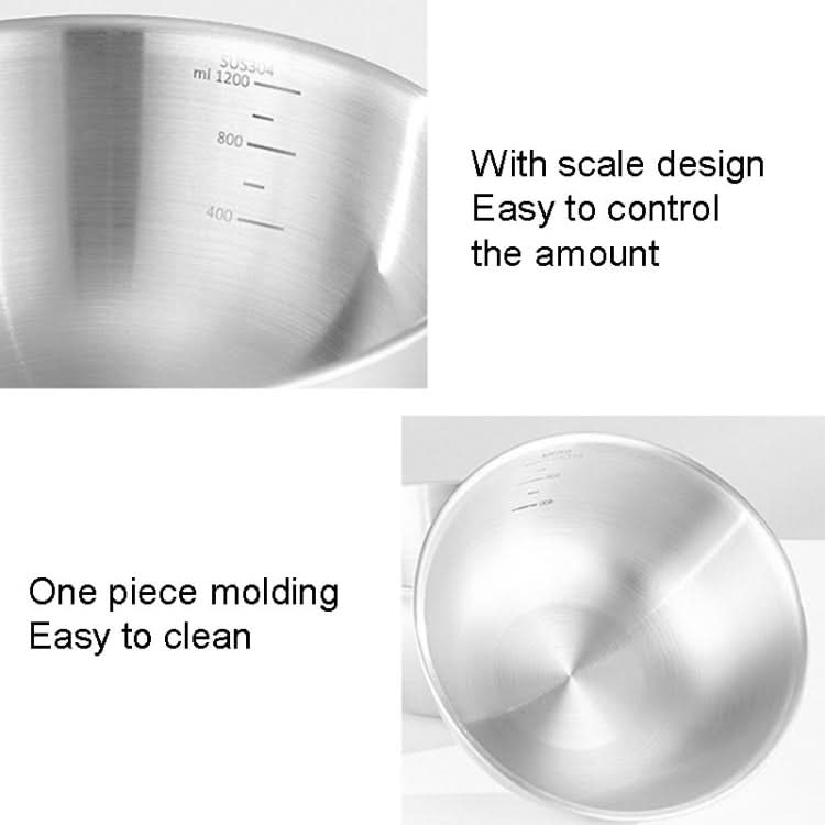 304 Stainless Steel Cooking Basin With Scale Thickening Mixing Basin Salad Bowl-Reluova