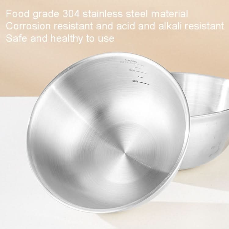 304 Stainless Steel Cooking Basin With Scale Thickening Mixing Basin Salad Bowl-Reluova