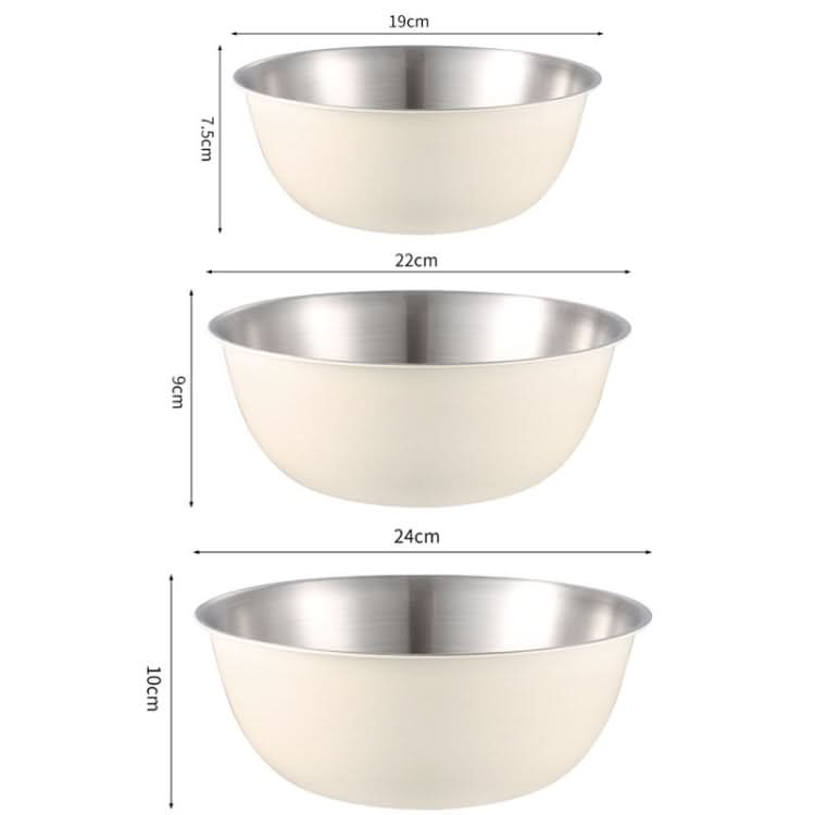 304 Stainless Steel Food Grade Dishes Bowl Kitchen Baking Stirring Bowl Vegetables Sandwood Basin-Reluova