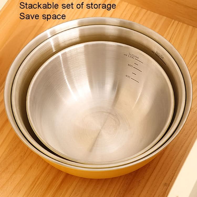 304 Stainless Steel Food Grade Dishes Bowl Kitchen Baking Stirring Bowl Vegetables Sandwood Basin-Reluova