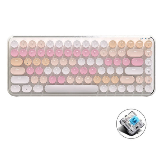 Ajazz K840T 84-Key Wireless/Bluetooth/Wired Three-Mode Round Key Punk Keycap Mechanical Keyboard