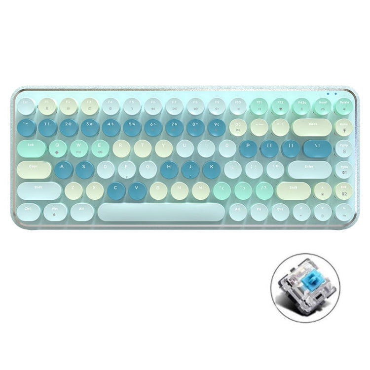 Ajazz K840T 84-Key Wireless/Bluetooth/Wired Three-Mode Round Key Punk Keycap Mechanical Keyboard