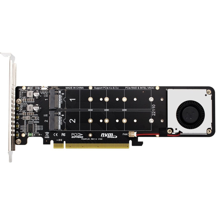 PCI-E X16 to M.2 M-key NVME X4 SSD RAID Array Expansion Adapter Support 2242/2260/2280/22110 My Store