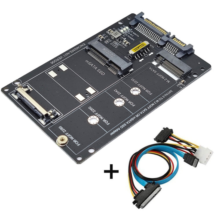 SATA 22PIN To MSATA Or M.2 NGFF SATA Card 2 In 1 SSD Converter Card