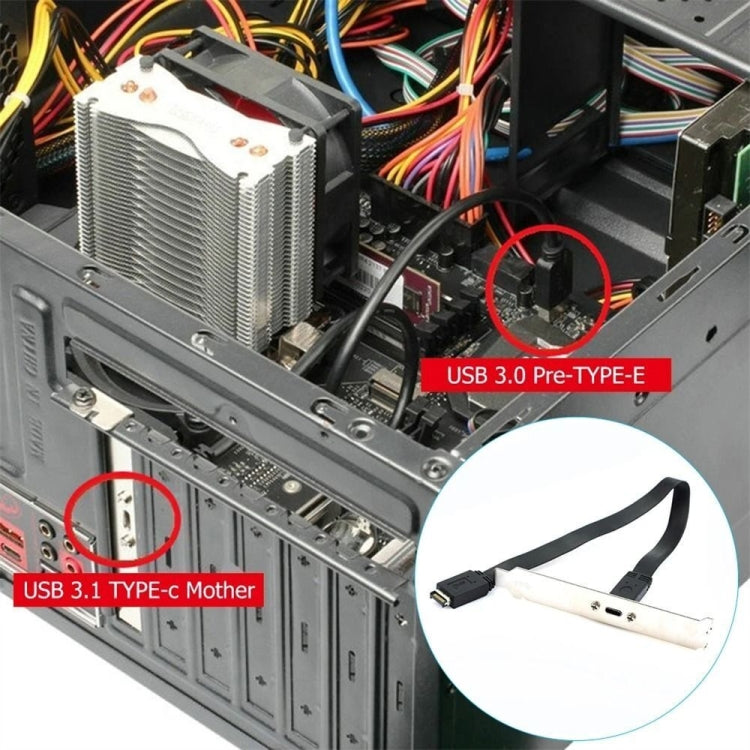 USB 3.1 Type-E To USB-C / Type-C Connector Front Panel Header