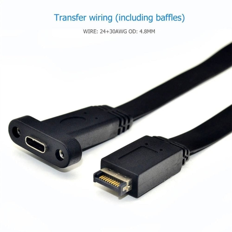 USB 3.1 Type-E To USB-C / Type-C Connector Front Panel Header