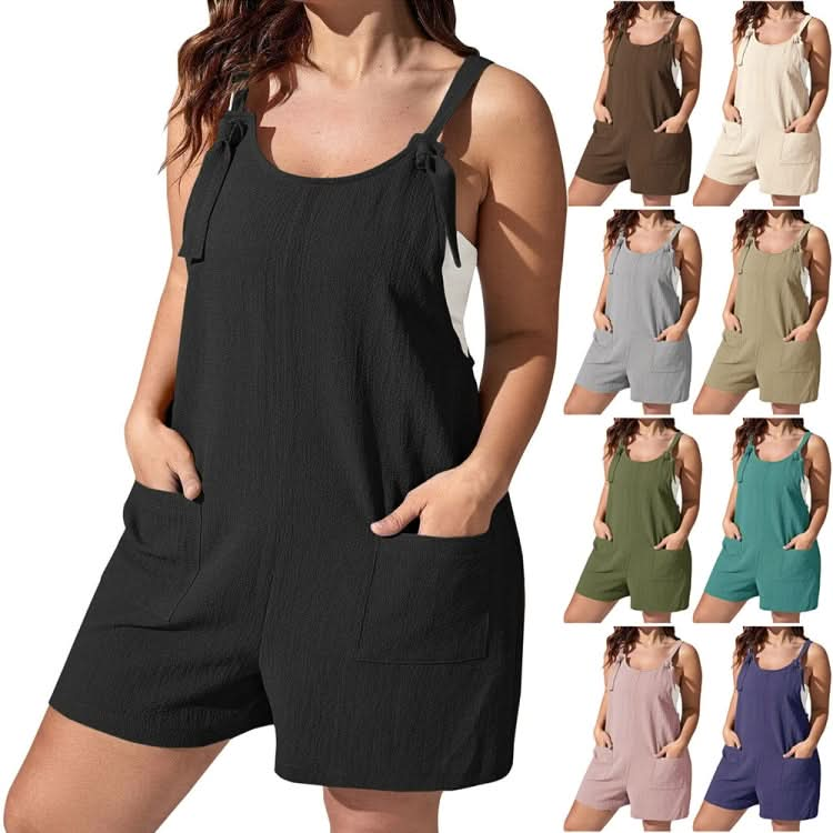 Summer Ladies Casual Suspenders Jumpsuit With Pocket, Series 1