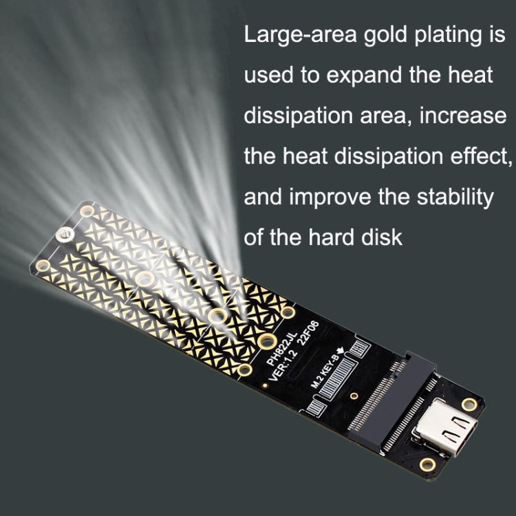 NGFF M.2 Bkey SATA Hard Disk SSD To USB3.1 Type-C / USB-C Expansion Card Conversion Board