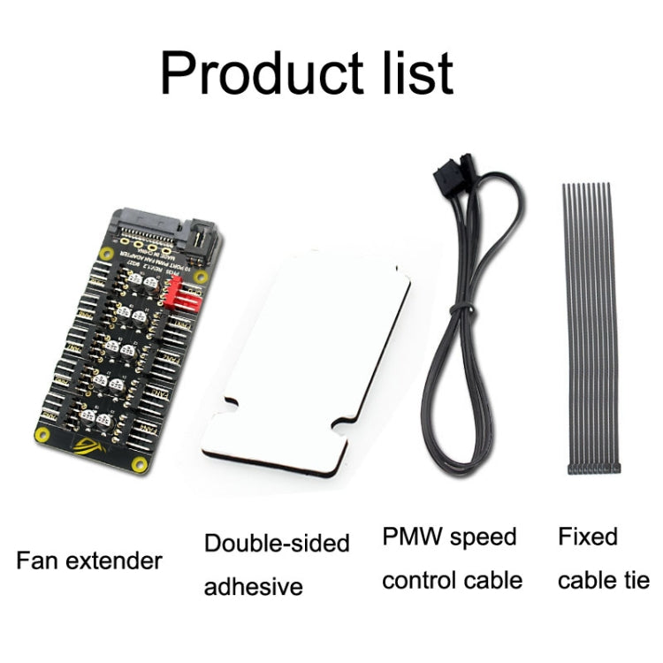 PWM Fan Hub Desktop Computer CPU Fan Expander Supports 3Pin&4Pin My Store