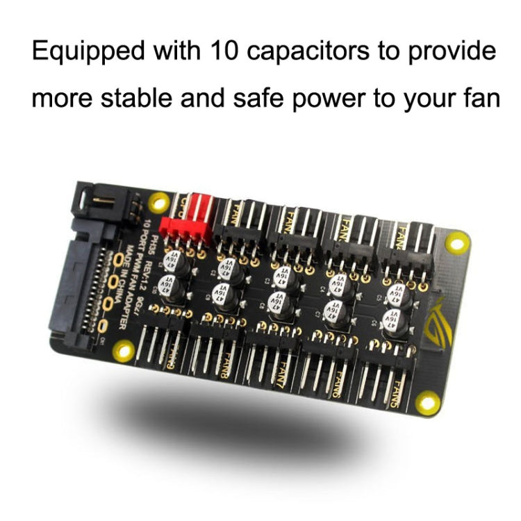 PWM Fan Hub Desktop Computer CPU Fan Expander Supports 3Pin&4Pin My Store