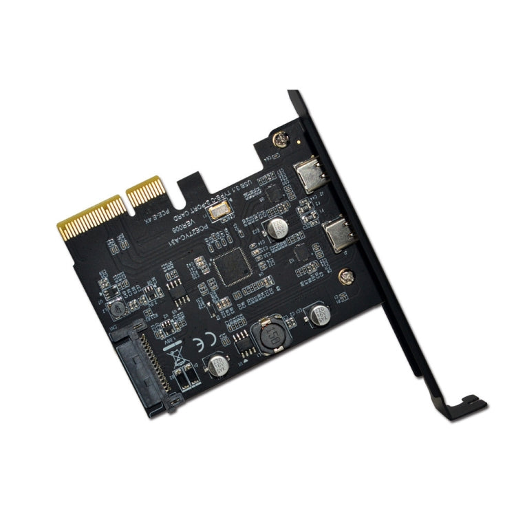 PCI-E 4X To USB3.1 Dual USB-C/Type-C Port 10Gbps Expansion Card  With ASMedia ASM3142 Chip My Store