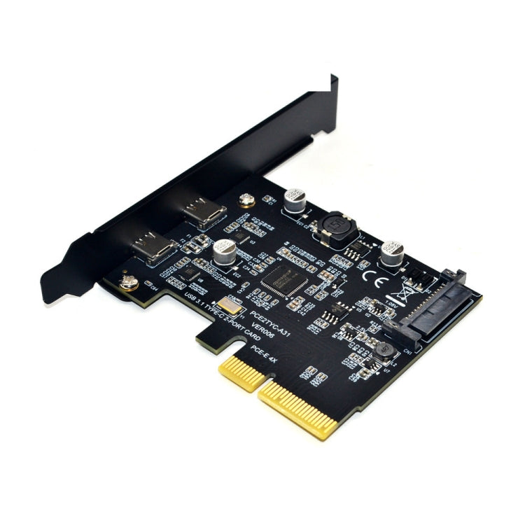 PCI-E 4X To USB3.1 Dual USB-C/Type-C Port 10Gbps Expansion Card  With ASMedia ASM3142 Chip My Store