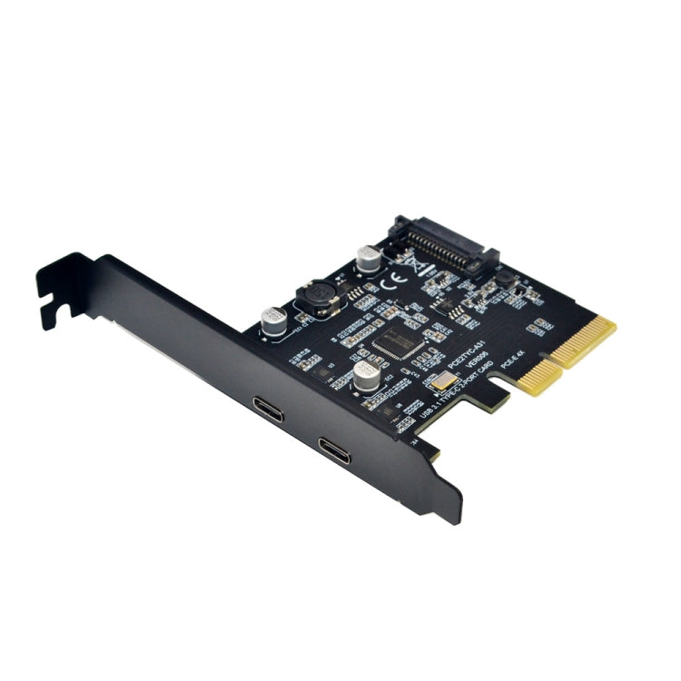 PCI-E 4X To USB3.1 Dual USB-C/Type-C Port 10Gbps Expansion Card  With ASMedia ASM3142 Chip