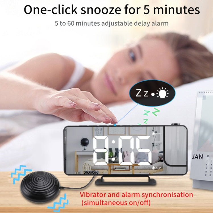 Mirror Projection Clock 2 Groups Alarm Mode with Vibrator My Store