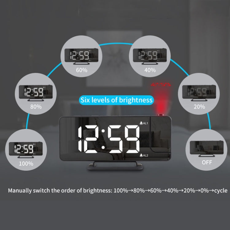 Mirror Projection Clock 2 Groups Alarm Mode with Vibrator My Store