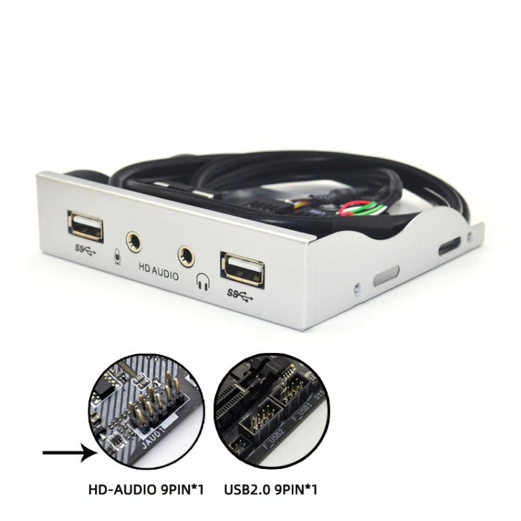 3.5-Inch  2 USB 2.0+HD AUDIO Port Desktop PC Case Floppy Drive Front Panel