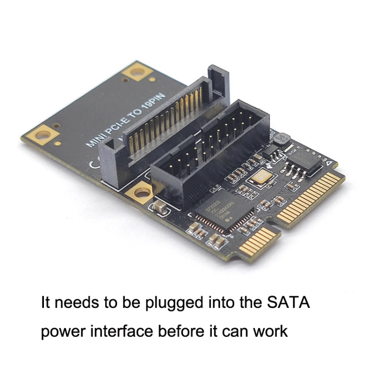 Mini PCI-E To USB3.2 GEN1 Front 19Pin 2 Ports Transfer Card Supports Half High My Store