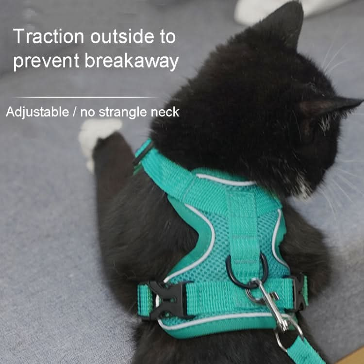 Pet Vest Harness + Traction Rope Set Reflective Breathable Dog Cat Harness - Reluova