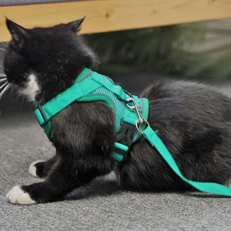 Pet Vest Harness + Traction Rope Set Reflective Breathable Dog Cat Harness - Reluova