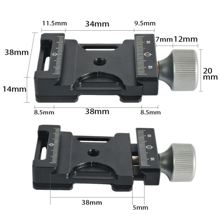 BEXIN QJ-05 Camera Shoulder Strap Clamp Quick Release Plate Clamp Ball Head Adapter My Store