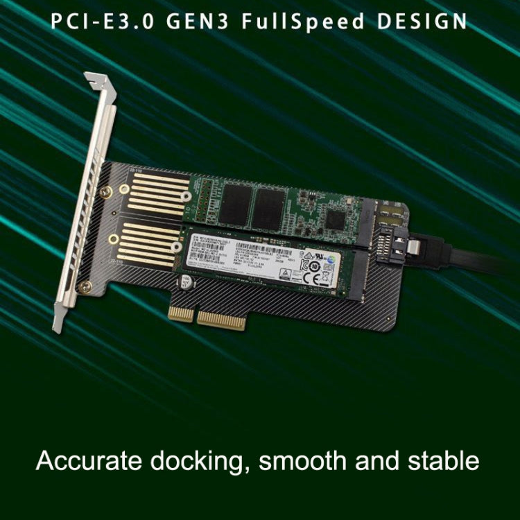 M.2 NVME NGFF SSD To PCIE SATA Dual Disk Conversion Expansion Card Supports MKEY BKEY Wiring My Store