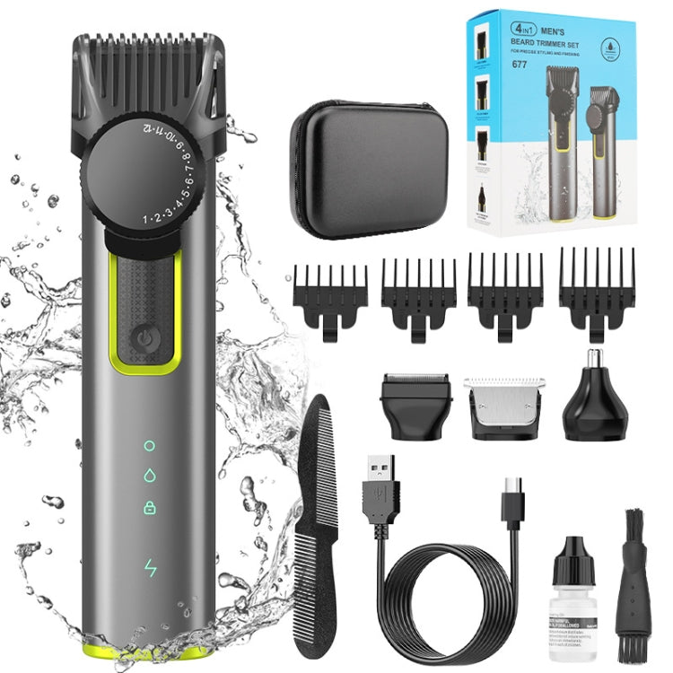 IPX5 Waterproof Men Multi-Functional Barber 4 In 1 Shaver Nose Hair Set USB Charging Push