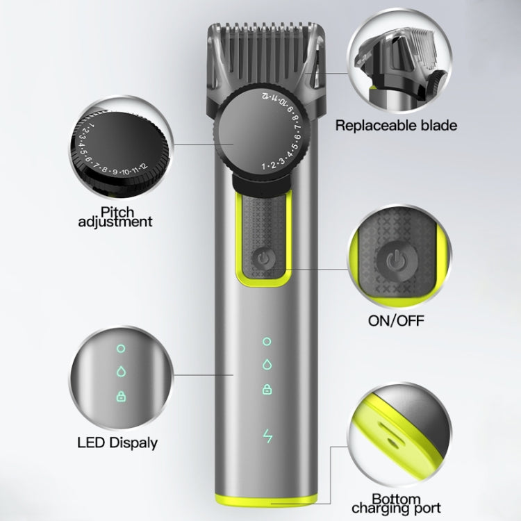 IPX5 Waterproof Men Multi-Functional Barber 4 In 1 Shaver Nose Hair Set USB Charging Push Reluova