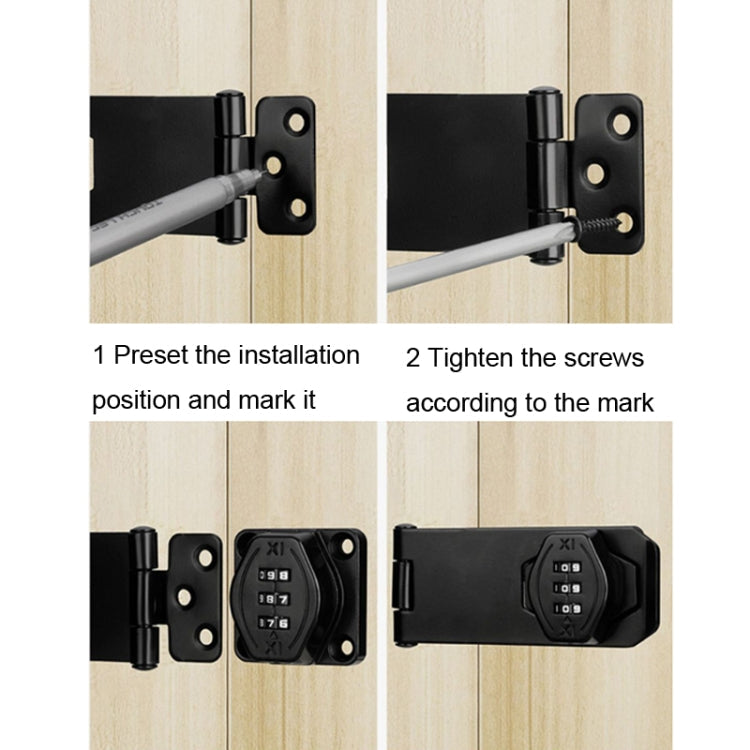 Stick Nail Dual Use Free Punch Cabinet Door Combination Lock Anti-Theft Drawer Lock My Store