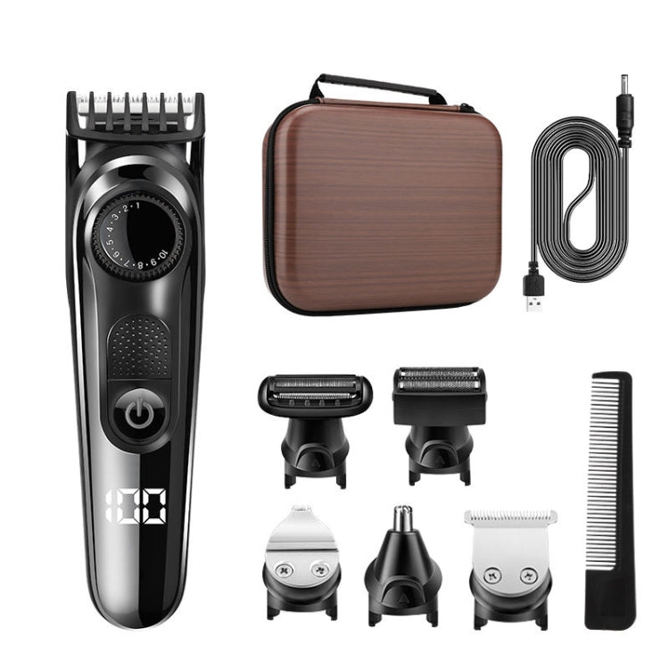 5 In 1 Men Multi-functional Haircut Carving Electric Shaver Reciprocating Shaver Set With Storage Bag-Reluova