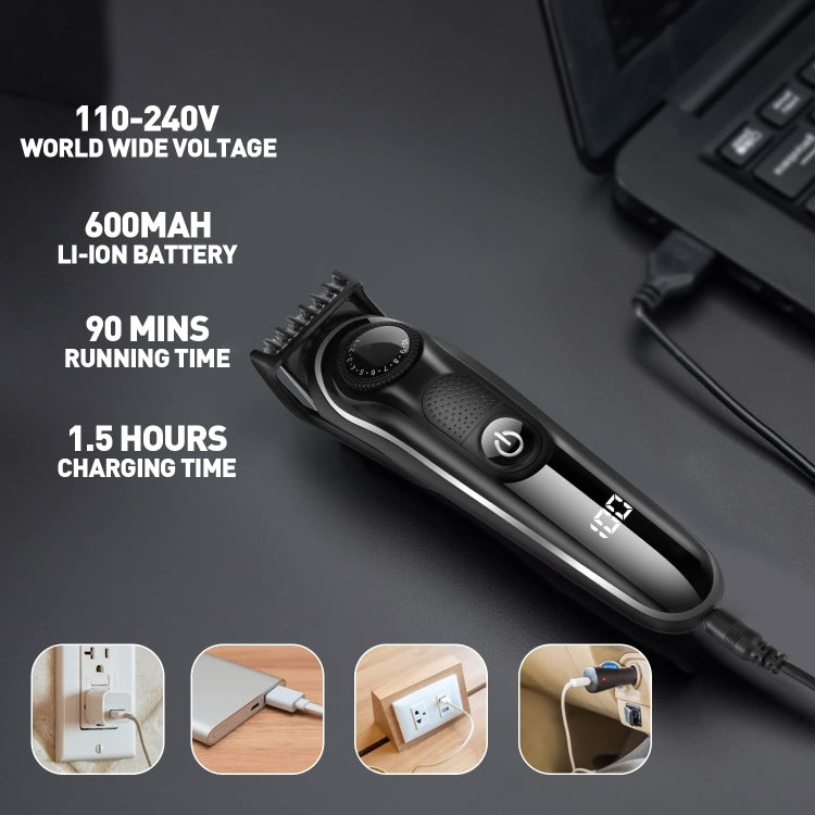 5 In 1 Men Multi-functional Haircut Carving Electric Shaver Reciprocating Shaver Set With Storage Bag-Reluova