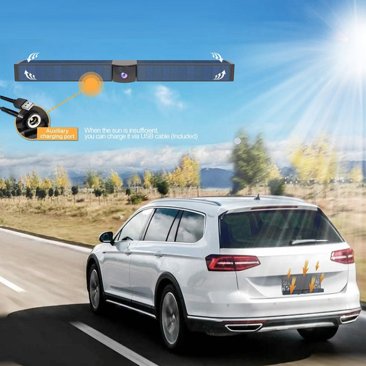 Solar Powered Rear View System Reversing Wireless Transmission Car Camera Display