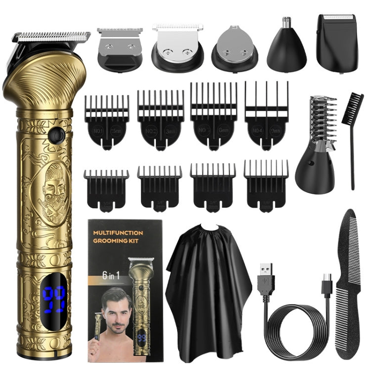 6 In 1 Men Multi-Functional Clipper Metal Body Hair Cutting