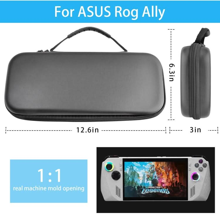 For ASUS ROG Ally Game Console EVA Leather Grain Handbag Clutch Protective Bag Reluova