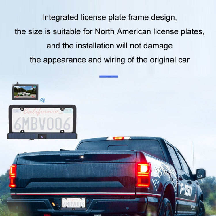 Solar HD Wireless Integrated License Plate Frame Display Camera