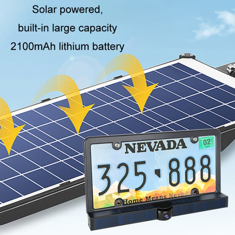 Solar HD Wireless Integrated License Plate Frame Display Camera