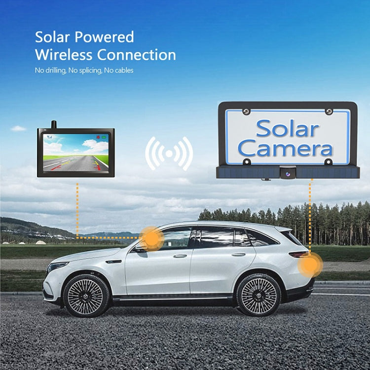 Solar HD Wireless Integrated License Plate Frame Display Camera