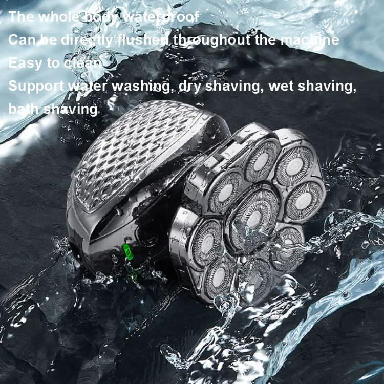 9 Knife Head Multifunctional USB Shaver Full Body Water Washing Shaver Men Hair Bald-Reluova