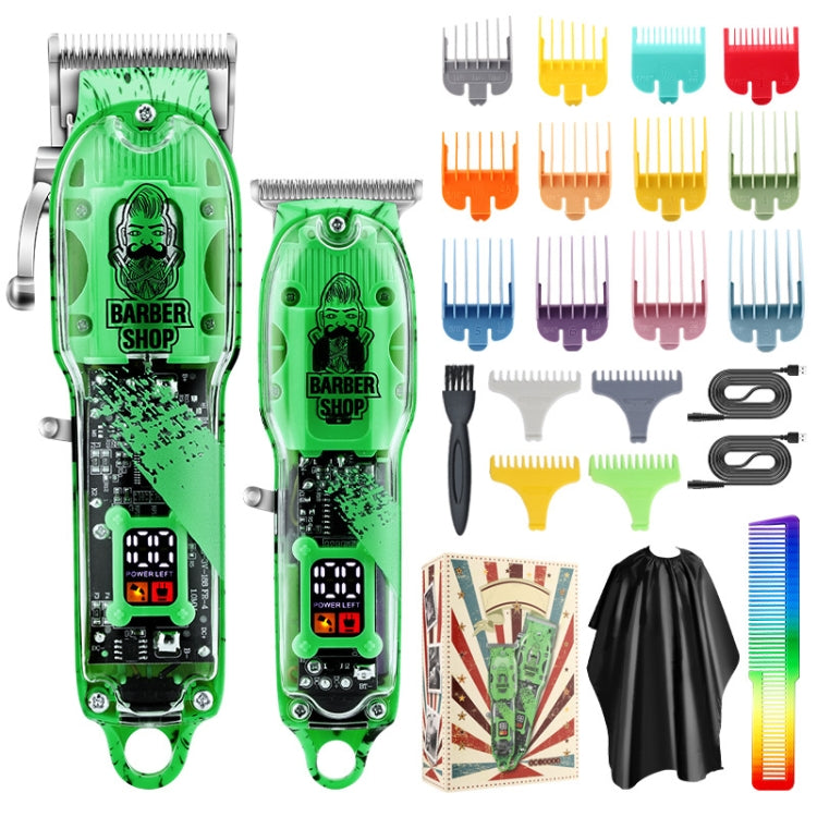 Haircutter Set Transparent Body Oil Head Electric Hair Clipper Men Home Electric Pusher Reluova