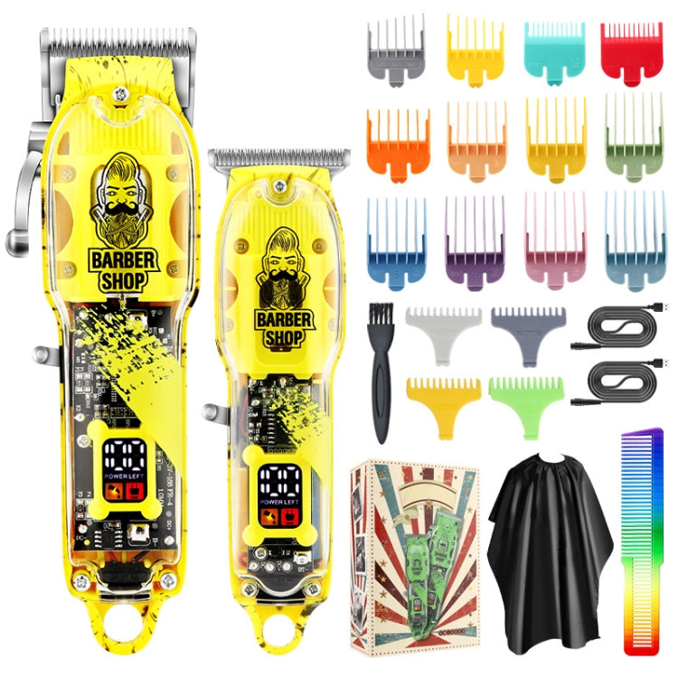 Haircutter Set Transparent Body Oil Head Electric Hair Clipper Men Home Electric Pusher Reluova