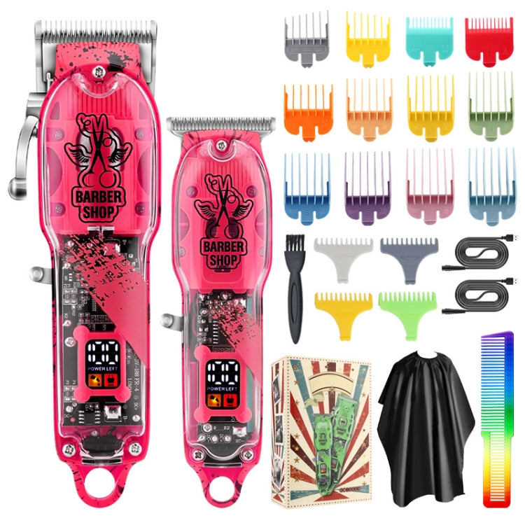 Haircutter Set Transparent Body Oil Head Electric Hair Clipper Men Home Electric Pusher Reluova