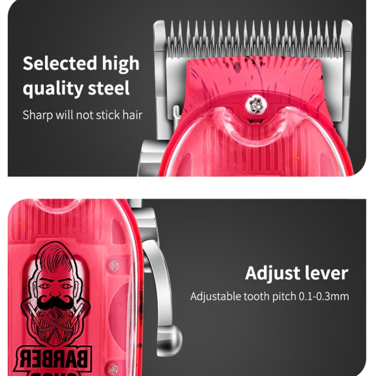 Haircutter Set Transparent Body Oil Head Electric Hair Clipper Men Home Electric Pusher Reluova