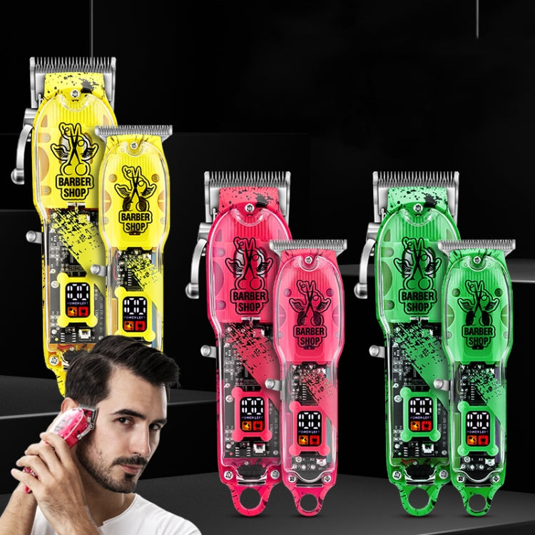 Haircutter Set Transparent Body Oil Head Electric Hair Clipper Men Home Electric Pusher Reluova