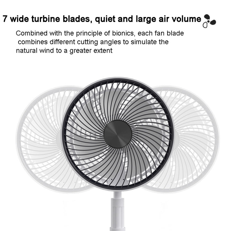 8-inch Portable Folding Telescopic Fan Can Shake Head with Timing & Remote Control